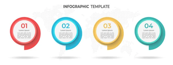 Modelo Infográfico Círculo Linha Tempo Opções Etapas — Vetor de Stock