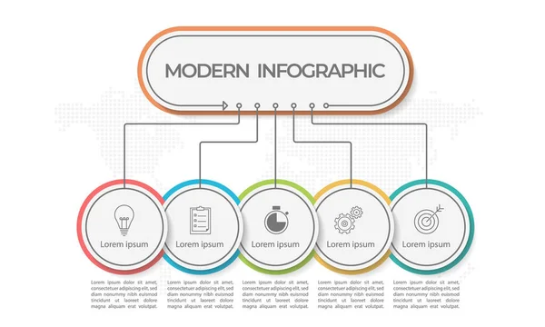 Modèle Diagramme Affaires Infographique Options — Image vectorielle