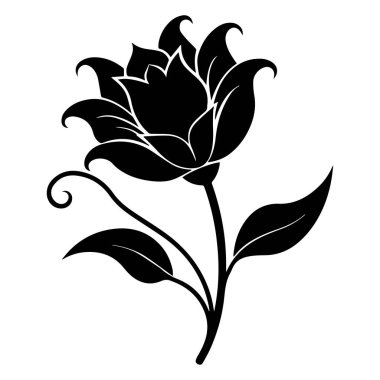 yeni çiçek vektör simgesi taslağı, arkaplan yok