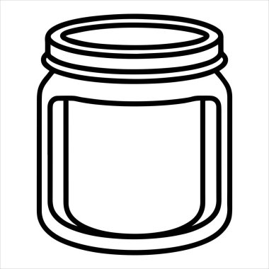Jar logo vector illustration outline, no background