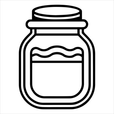 Jar logo vector illustration outline, no background