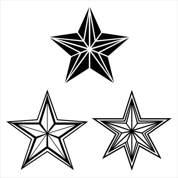 силуэт пятиконечного звездного вектора, без фона