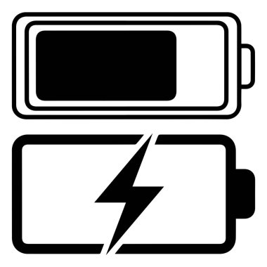 pil yükleme simgesi şeffaf arkaplanda ayarlandı