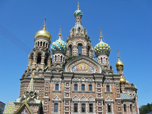 Kerk van de Verlosser op het bloed spilled. Kathedraal van de opstanding van Christus. Sint-Petersburg, Rusland. — Stockfoto