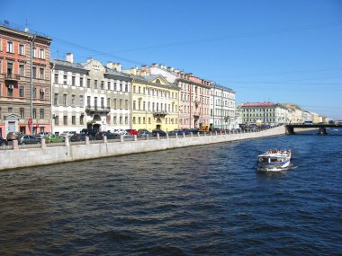Fontanka Nehri setin. Saint Petersburg, Rusya Federasyonu.