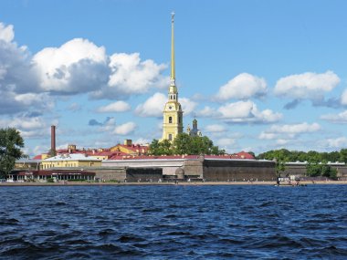 Peter ve Paul kale manzarası. Neva Nehri. Saint Petersburg, Rusya Federasyonu.