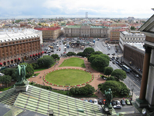 Top view of Saint Petersburg, Russia.