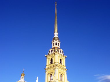 Peter ve Paul Katedrali çan kulesi. Saint Petersburg, Rusya Federasyonu.