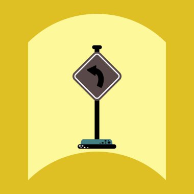 düz vektör simgesi tasarım koleksiyonu yol işareti