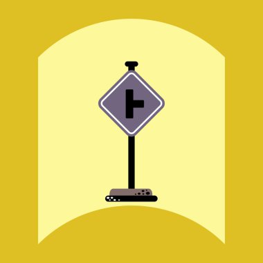 düz vektör simgesi tasarım koleksiyonu yol işareti