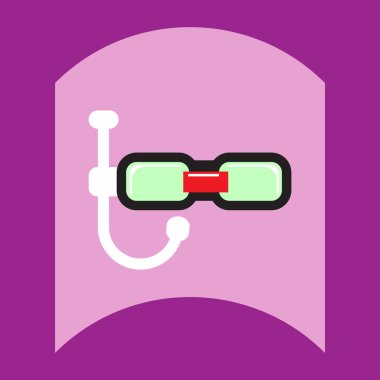 düz vektör simgesi tasarım koleksiyonu sualtı maskesi