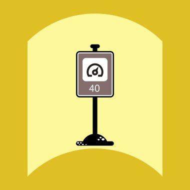 düz vektör simgesi tasarım koleksiyonu yol işareti