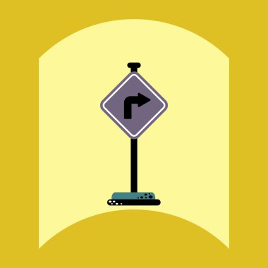 düz vektör simgesi tasarım koleksiyonu yol işareti