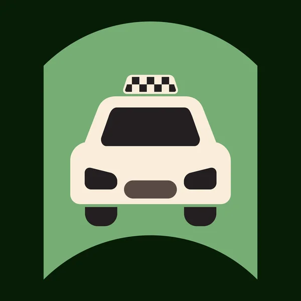 Płaskie wektor ikona projekt kolekcji taxi sylwetka — Wektor stockowy