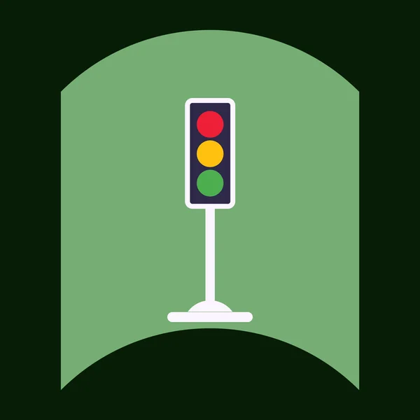 Vector plano icono diseño colección semáforo — Vector de stock