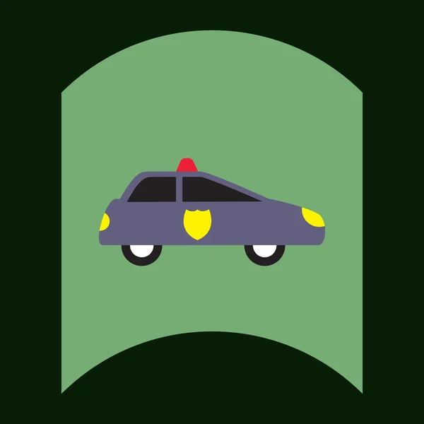 Flat vector icon design collection police car — Stock Vector