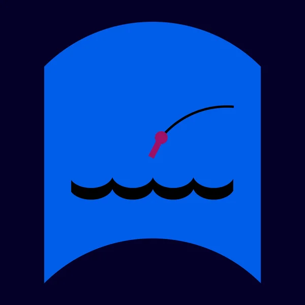 フラット ベクトル アイコン デザイン コレクション海釣り — ストックベクタ