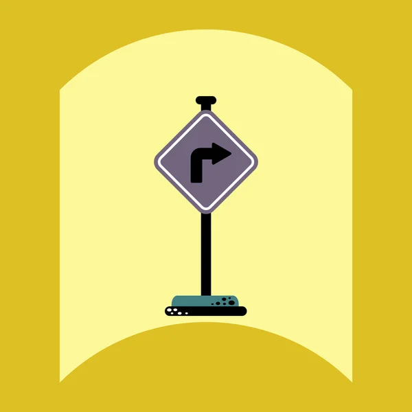 Flat vector icon design collection road sign — Stock Vector