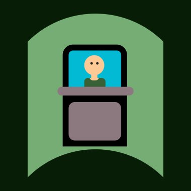 düz vektör simgesi tasarım koleksiyonu adam siluet ahır