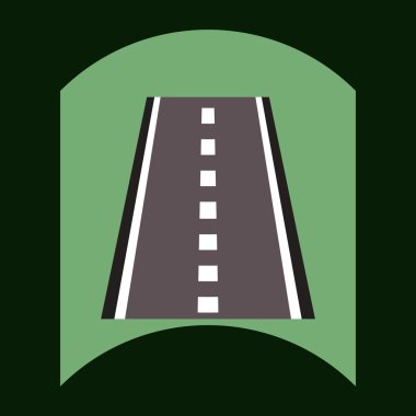 düz vektör simgesi tasarım koleksiyonu otoyol siluet