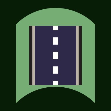 düz vektör simgesi tasarım koleksiyonu otoyol siluet