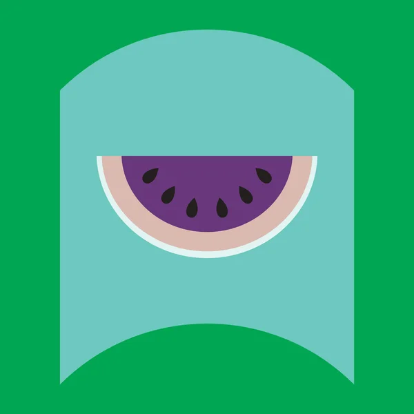 Vector plano icono diseño colección deliciosa fruta — Vector de stock