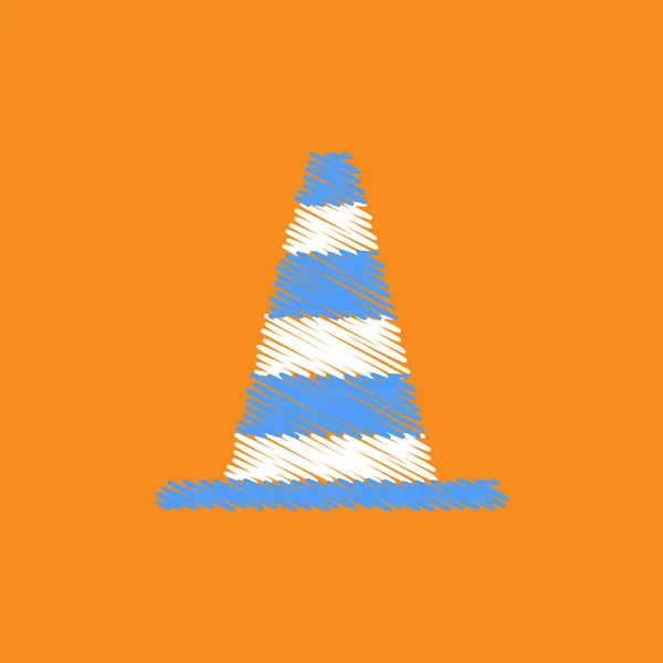 Flat vector icon design collection traffic cone — Stock Vector