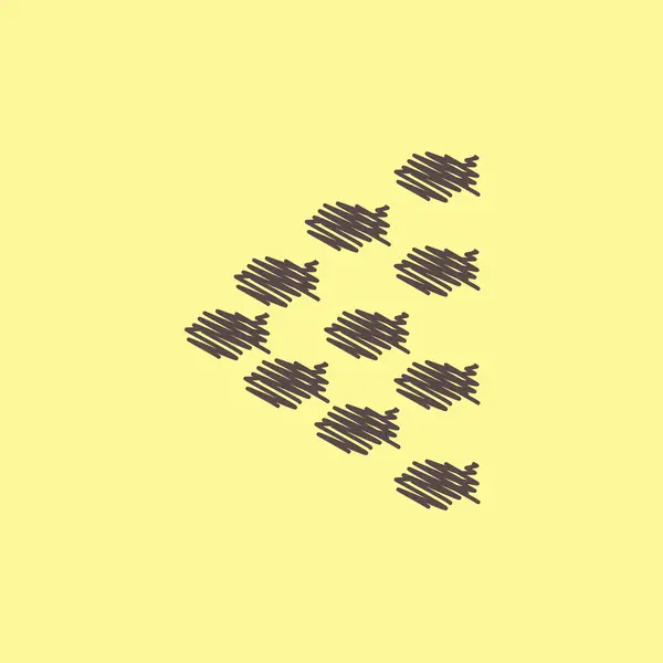 Vector plano icono diseño colección bandada de peces — Archivo Imágenes Vectoriales