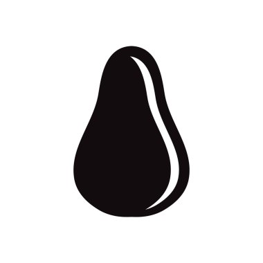 Beyaz arka plan lezzetli meyve siyah vektör simgesine