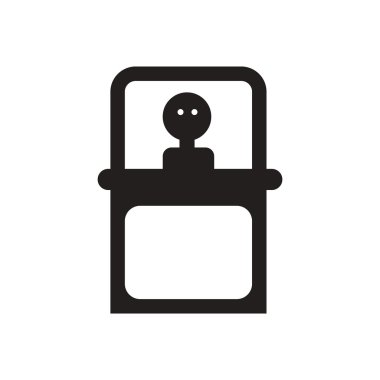 siyah vektör simgesi beyaz arka plan adam siluet ahır