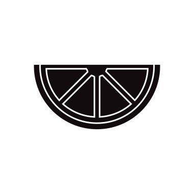 Beyaz arka plan lezzetli meyve siyah vektör simgesine