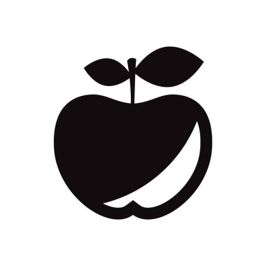 Beyaz arka plan lezzetli meyve siyah vektör simgesine