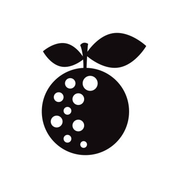 Beyaz arka plan lezzetli meyve siyah vektör simgesine