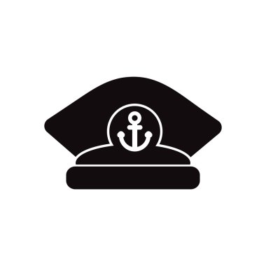 Beyaz arka plan deniz kap siyah vektör simgesine