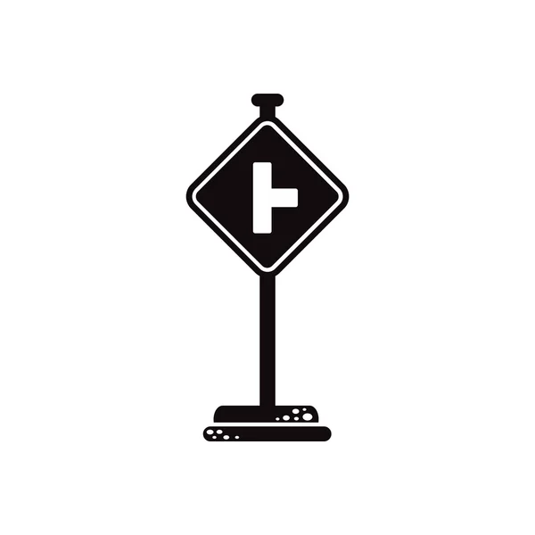Чорний вектор значок на білому фоні дорожній знак — стоковий вектор