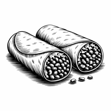 Retro Cartoon Burrito Mascot Character