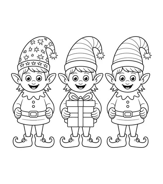 Cute Christmas Elf Cartoon Character Illustration