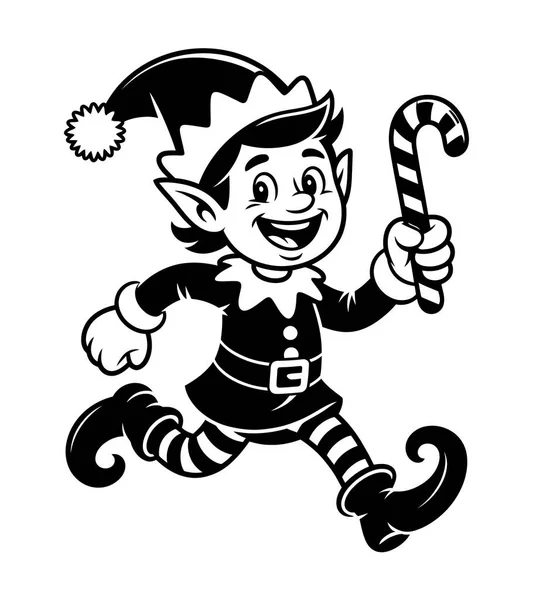 Cute Christmas Elf Cartoon Character Illustration