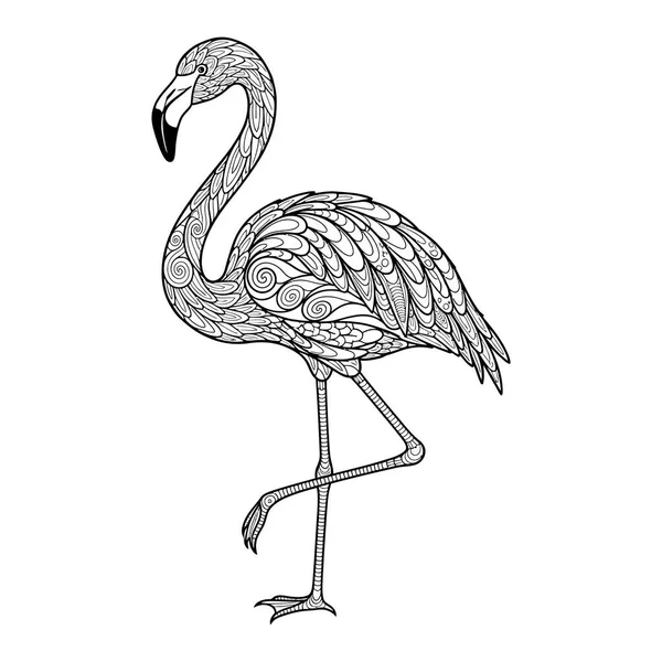 Şirin bir flamingonun vektör çizimi