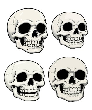 Komik karikatür iskeleti.