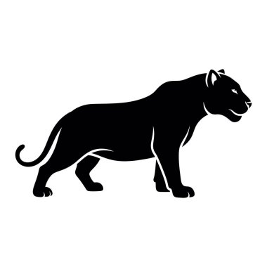 Siyah ve Beyaz Siluet Vektör İllüstrasyonu