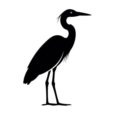 Siyah ve Beyaz Siluet Vektör İllüstrasyonu