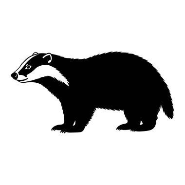 Siyah ve Beyaz Siluet Vektör İllüstrasyonu