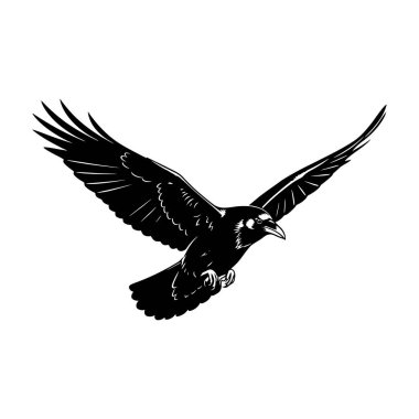 Siyah ve Beyaz Siluet Vektör İllüstrasyonu