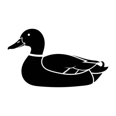 Siyah ve Beyaz Siluet Vektör İllüstrasyonu