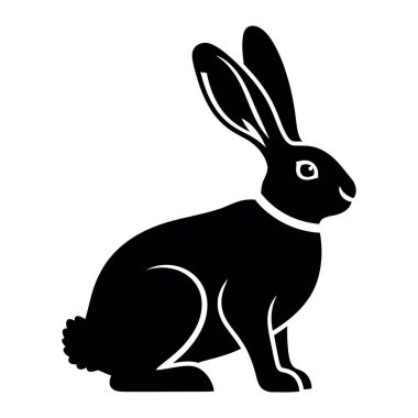 Siyah ve Beyaz Siluet Vektör İllüstrasyonu