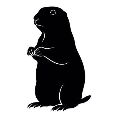 Siyah ve Beyaz Siluet Vektör İllüstrasyonu