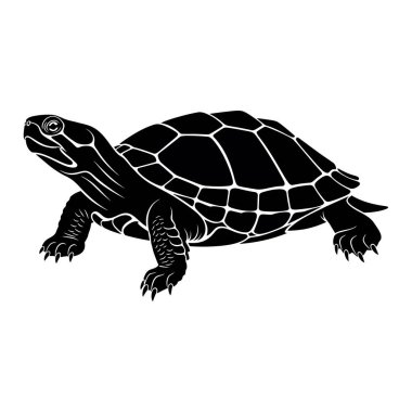 Siyah ve Beyaz Siluet Vektör İllüstrasyonu