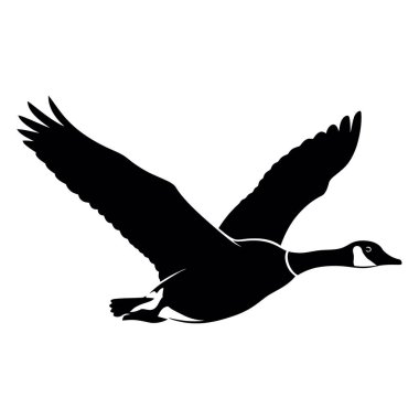 Siyah ve Beyaz Siluet Vektör İllüstrasyonu