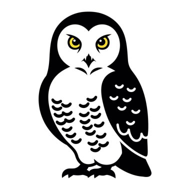 Siyah ve Beyaz Siluet Vektör İllüstrasyonu